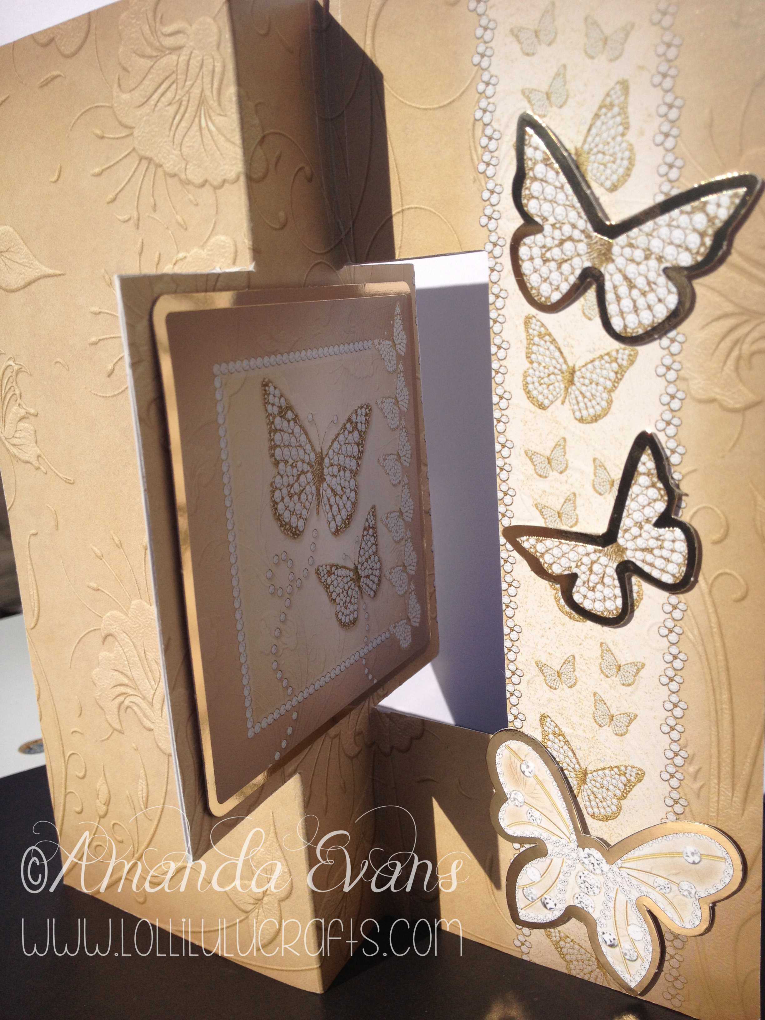 Hunkydory Butterfly Jewels Shaped Card - Lolli Lulu Crafts