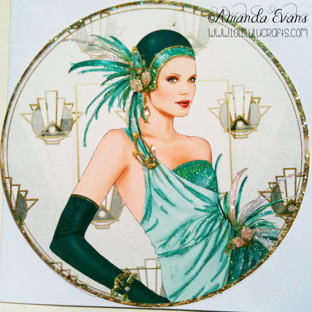 Debbi Moore Art Deco Lady Circle Card - Lolli Lulu Crafts