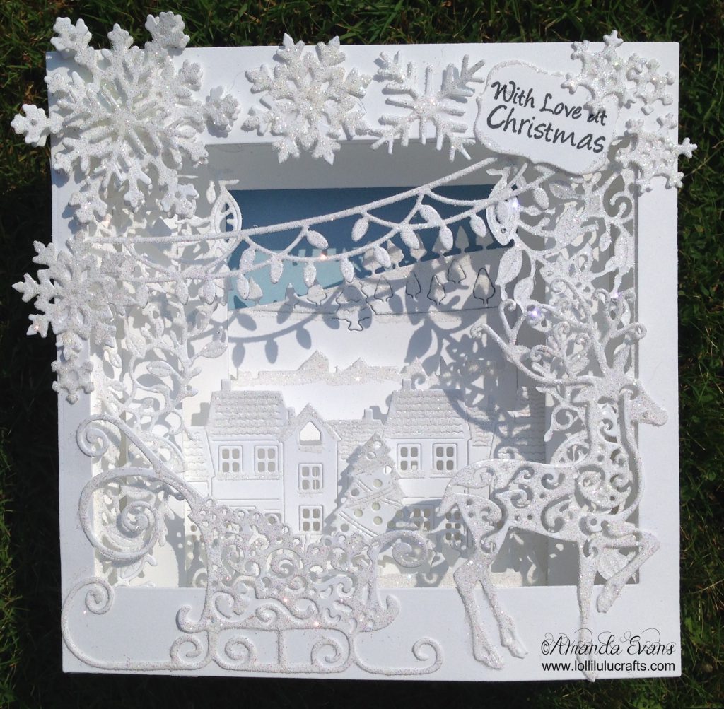 Tattered Lace Christmas Panorama Card - Lolli Lulu Crafts